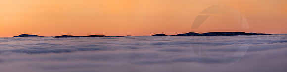 Sunset above an inversion