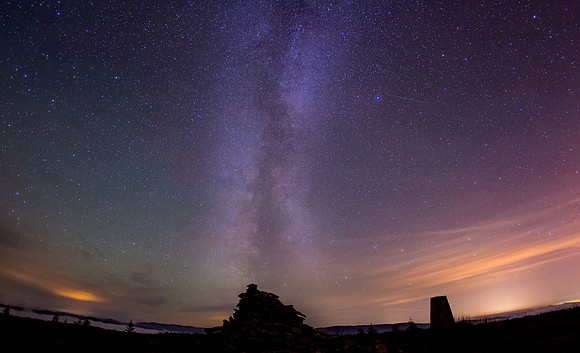 Milky Way above the Minch Moor Cairn